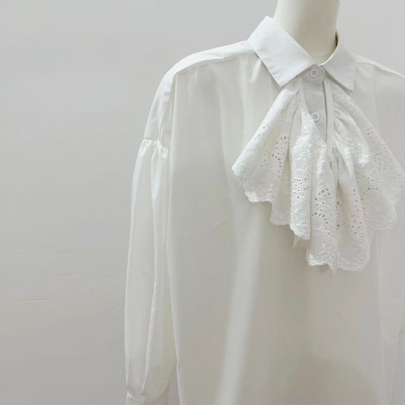 White autumn and winter tops small fellow shirt for women
