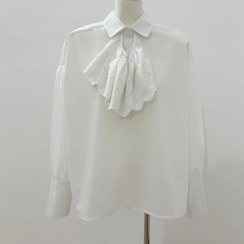 White autumn and winter tops small fellow shirt for women
