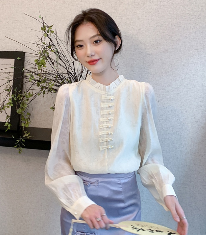 Chinese style spring tops Casual shirt
