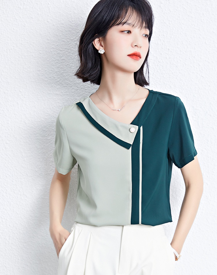 Horizontal collar shirt small shirt for women