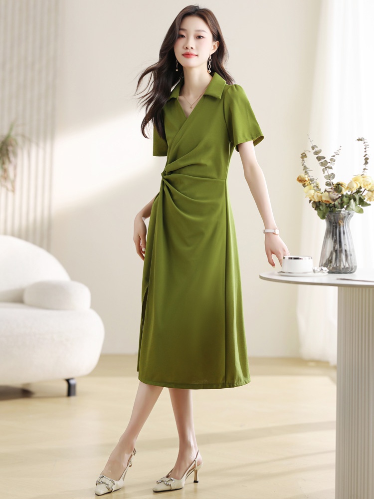 France style fat pinched waist Cover belly dress