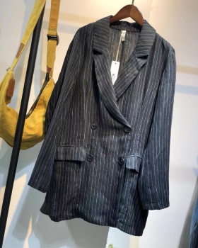 Casual vertical stripes business suit slim coat