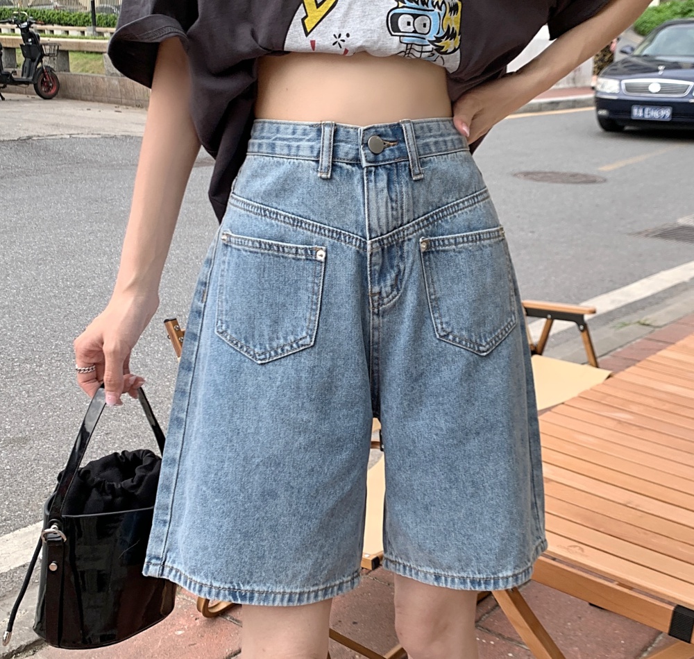 Thin summer shorts slim high waist five pants for women