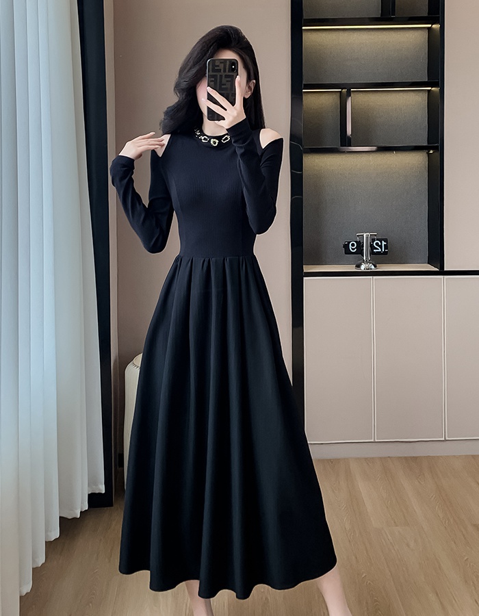 Swan strapless slim Hepburn style A-line dress for women