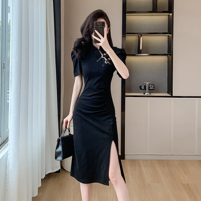 Spicegirl dress black cheongsam for women