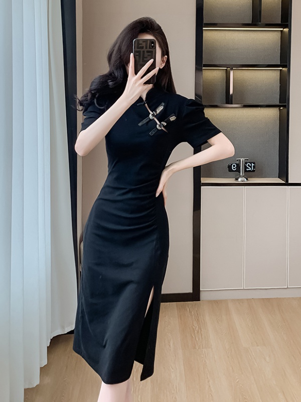 Spicegirl dress black cheongsam for women
