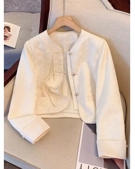 Embroidery chanelstyle tops Han clothing coat for women