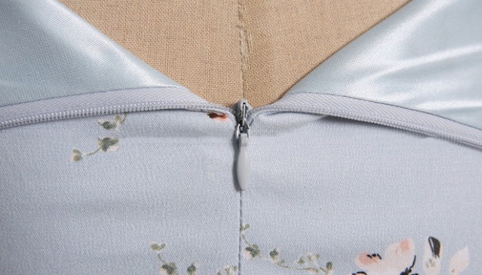 Slim long split horizontal collar frenum dress