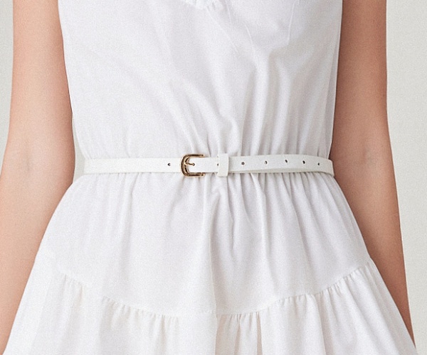 Summer pinched waist elegant cstand collar dress