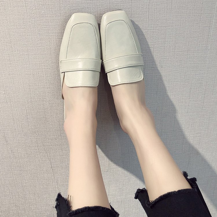 Square head summer slippers for women