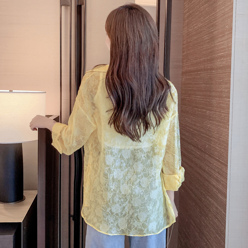 Western style spring and summer shirt embossing tops for women