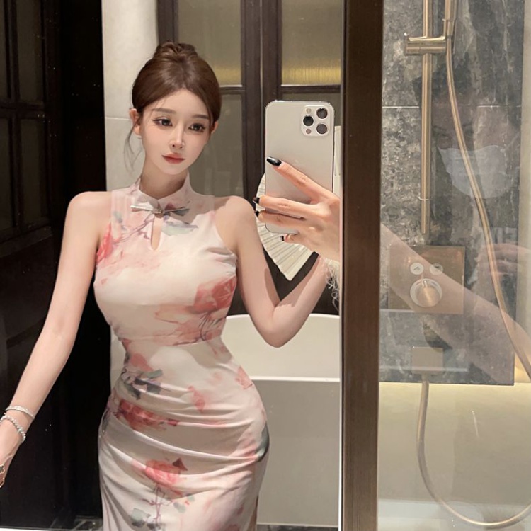 Light temperament cheongsam Chinese style dress for women
