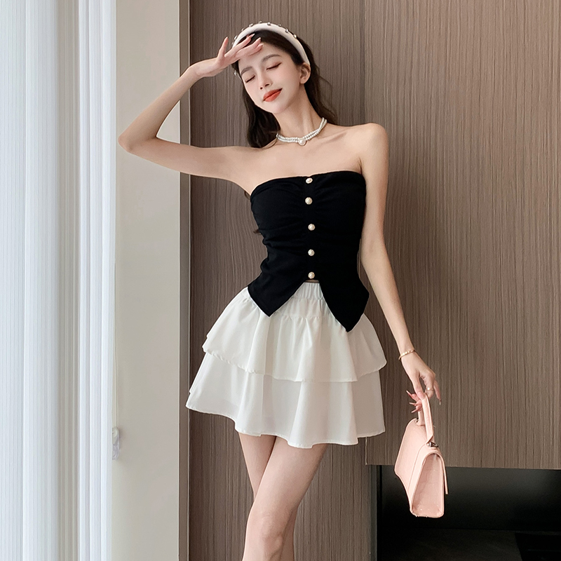 Sexy American style show young skirt 2pcs set