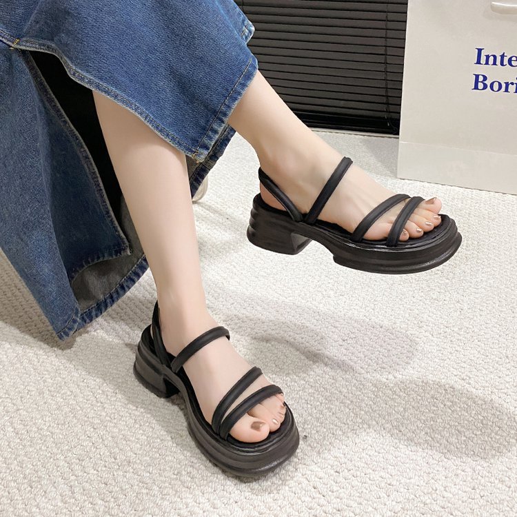 Casual slippers fish mouth shoes for women