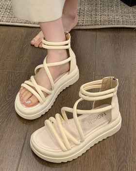 Casual fish mouth sandals after the zipper shoes for women