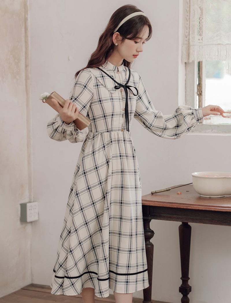 Temperament college style sweet Chinese style slim dress
