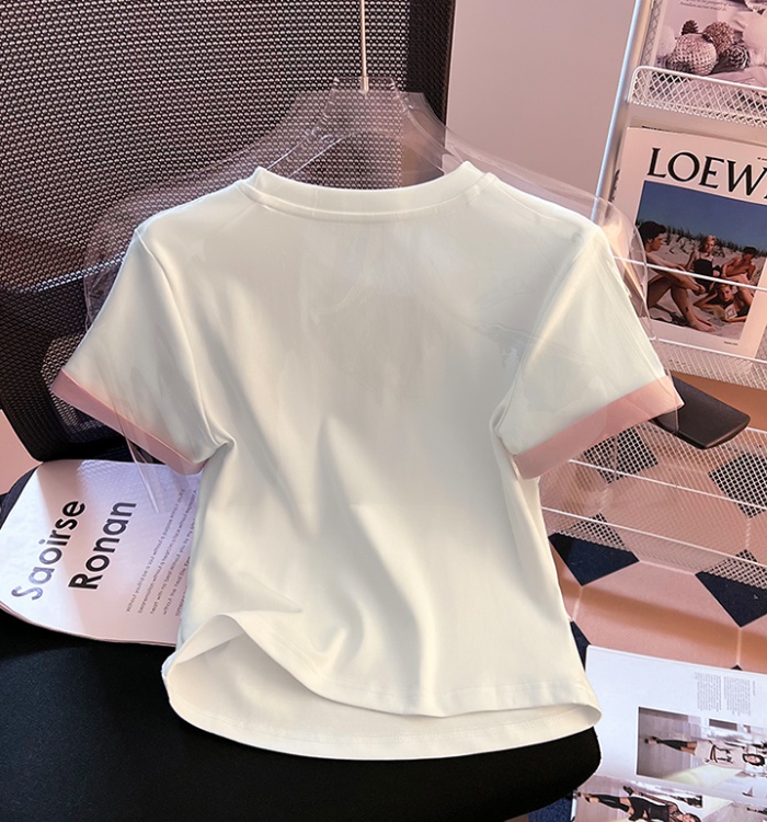 Small fellow T-shirt short tops for women