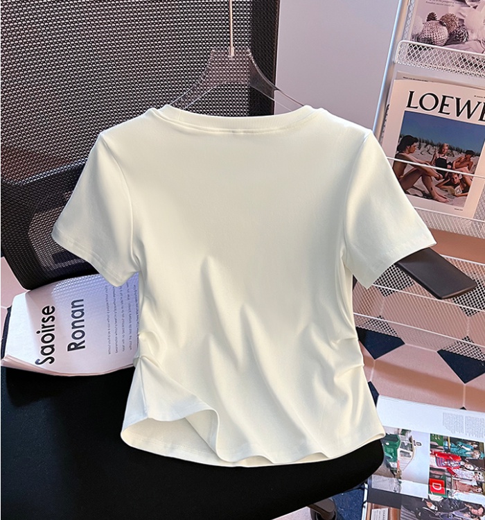 Chinese style tops embroidery T-shirt for women