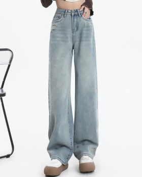 High waist jeans wide leg pants for women