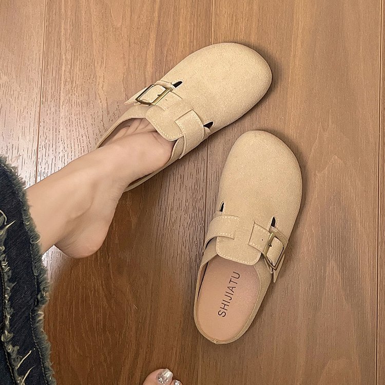 Summer flat British style slippers