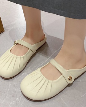 British style summer flat slippers for women