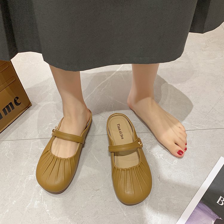 British style summer flat slippers for women