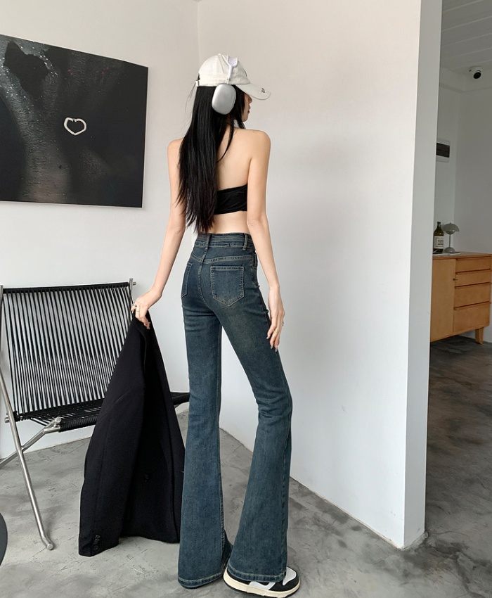 Slim small fellow jeans nine tenths long pants for women