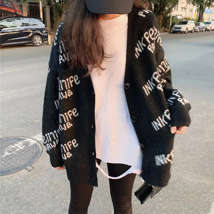 Spring and autumn sweater Korean style coat for women
