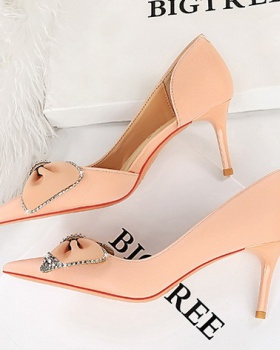 Fine-root high-heeled shoes bow shoes for women