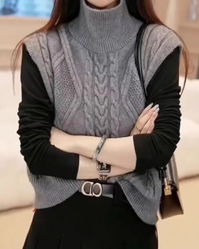 Wears outside spring sweater wear knitted vest for women
