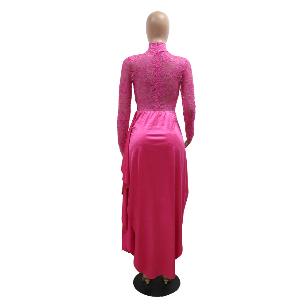 Pure round neck skirt slim cloak 2pcs set for women