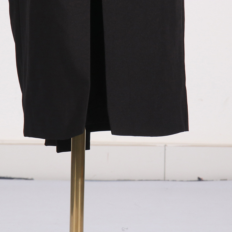 Split slim bow high waist fold elegant skirt