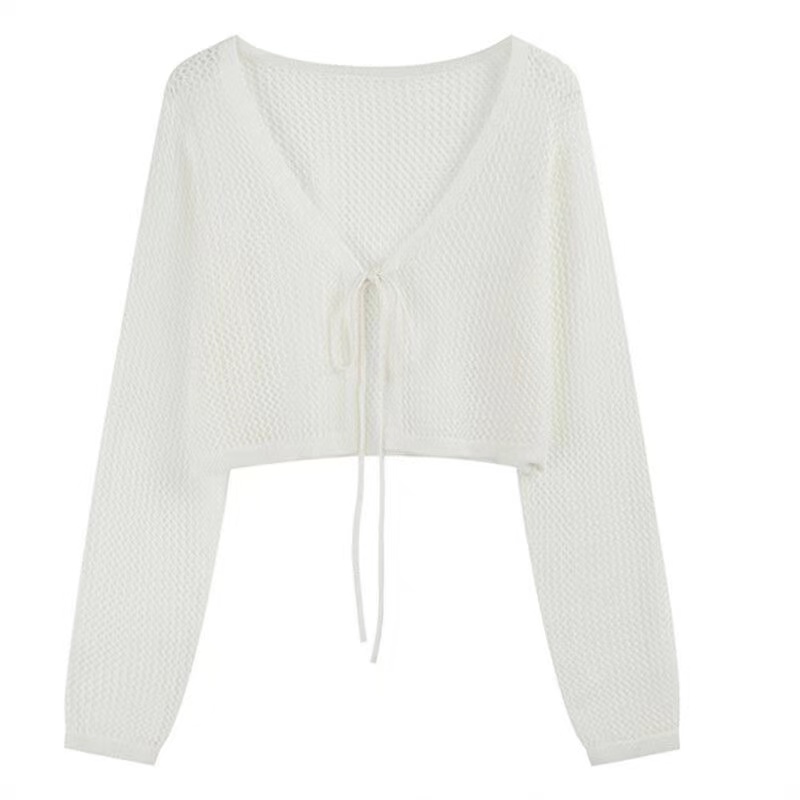 Hollow short coat spring and summer enticement cardigan