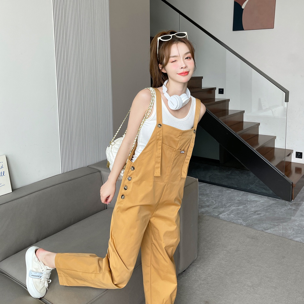 Casual bib pants summer work clothing a set for women