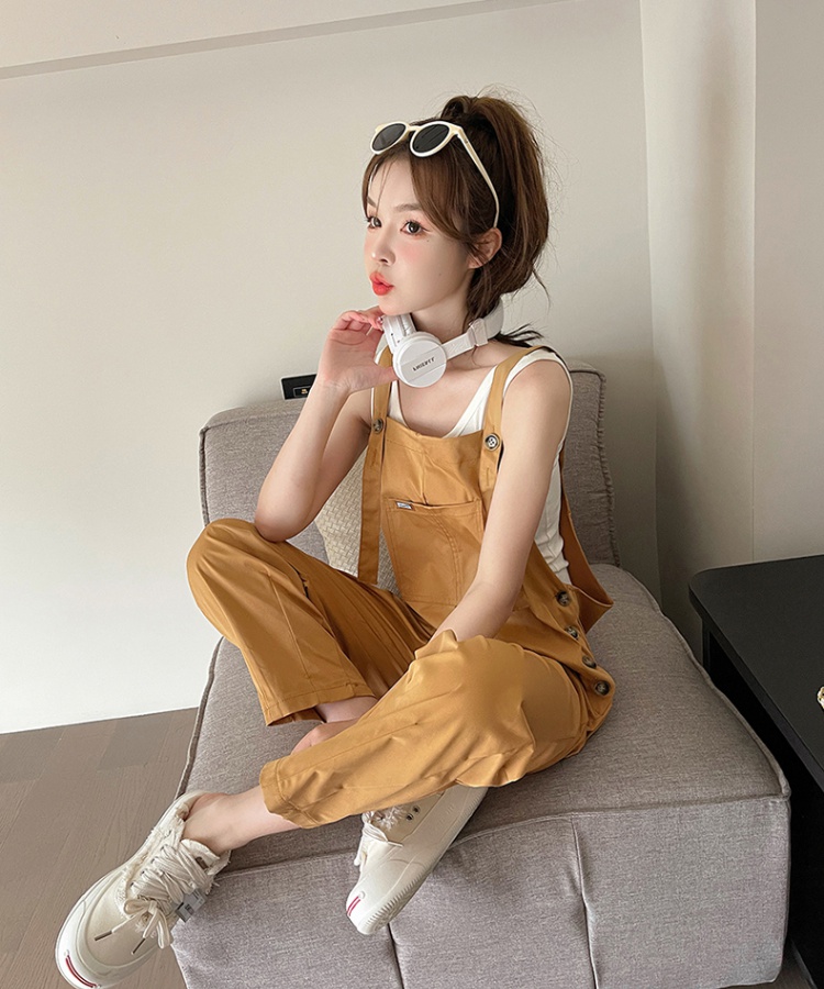 Casual bib pants summer work clothing a set for women