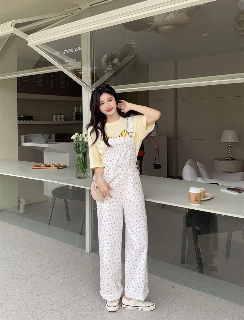 Casual jumpsuit small fellow work clothing a set for women