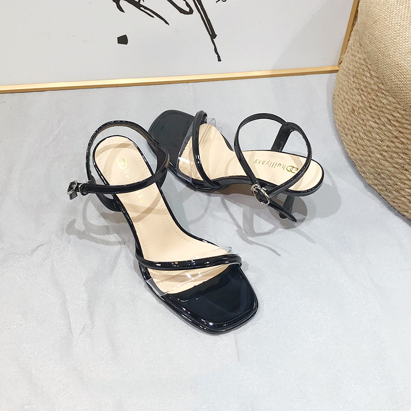 Chain sandals summer high-heeled shoes for women