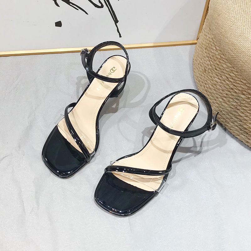 Chain sandals summer high-heeled shoes for women