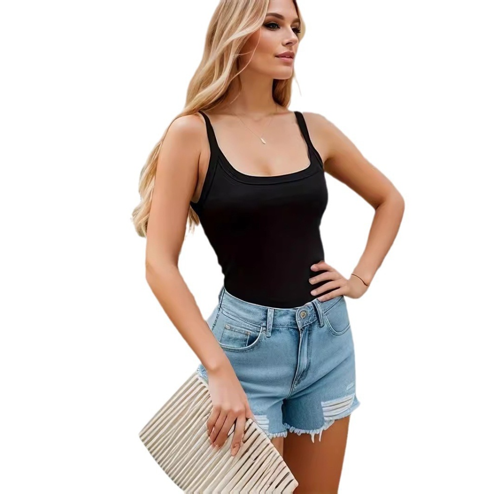 Low-cut sexy bottoming sling vest for women