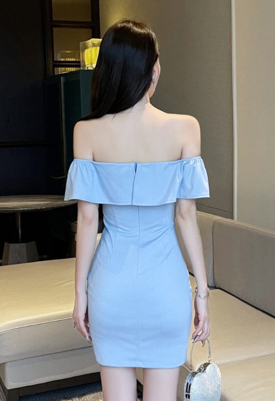 Nightclub bar dress wrapped chest T-back for women