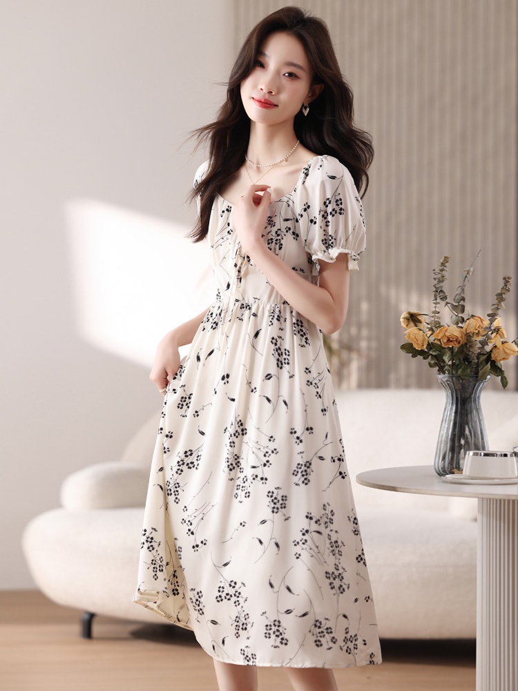 Lady summer long dress beautiful floral dress for women