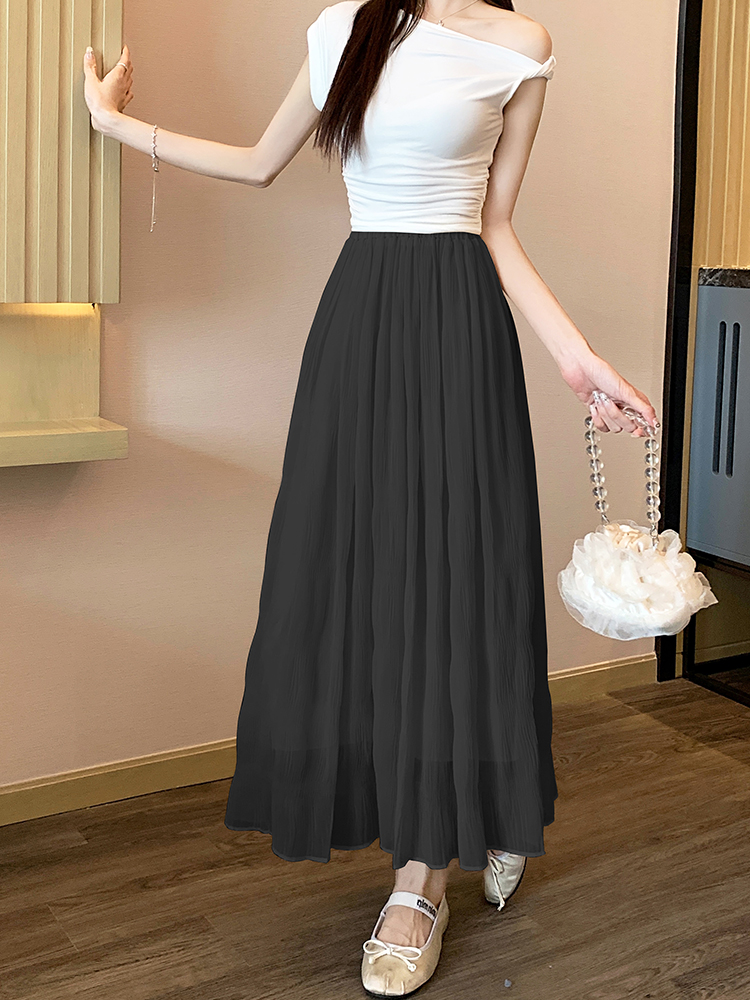 Small fellow niche long dress chiffon skirt for women