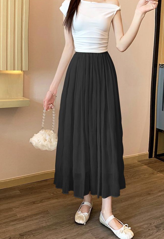 Small fellow niche long dress chiffon skirt for women
