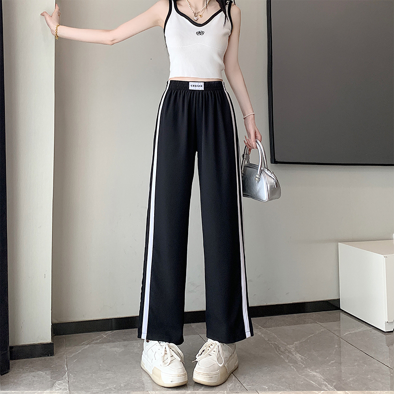 Thin wide leg pants summer casual pants for women