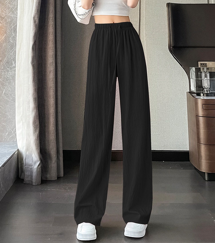 Spring and summer straight casual pants washed wide leg pants