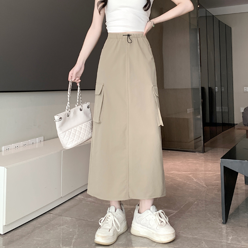 Summer split skirt high waist long skirt for women