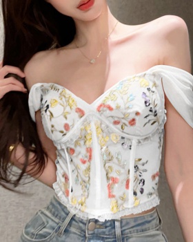 Sexy lace spring and summer vest beauty back sling tops