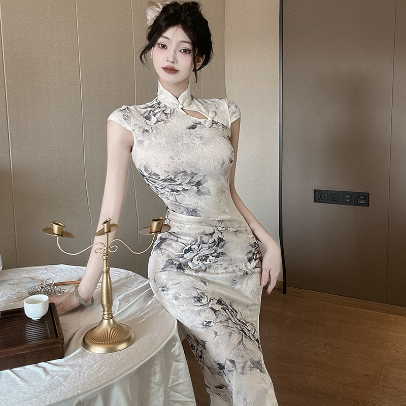 Colors split dress watkins elegant cheongsam for women