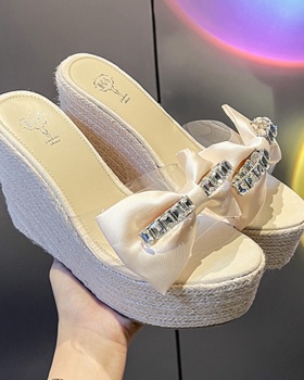 Summer all-match slippers trifle rhinestone sandals for women