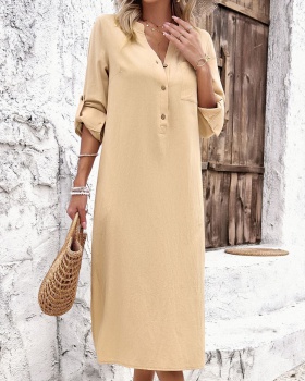 Casual temperament spring and summer pure dress for women